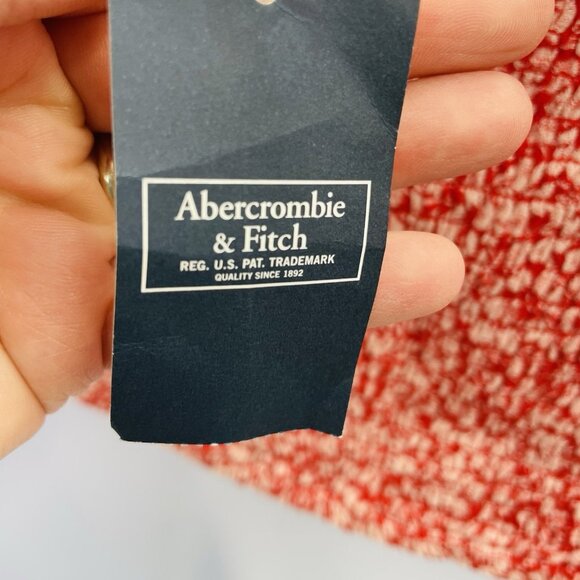 Abercrombie & Fitch Womens Size XL Floral Off the Shoulder Crop Top in Red 2585 - Picture 7 of 8